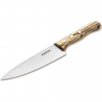 Кухонный шеф-нож Boker Tenera Chef’s Medium Ice Beech, 158 мм, сталь С75, рукоять белый бук купить в Смоленске