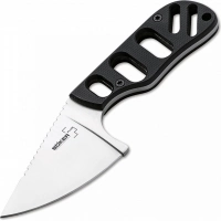 Нож с фиксированным клинком шейный Chad Los Banos Design SFB Neck, Boker Plus 02BO321, сталь 440C Satin, рукоять стеклотекстолит G10 купить в Смоленске