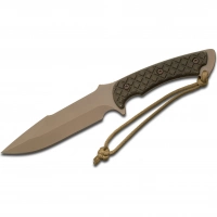 Нож с фиксированным клинком Spartan Blades Horkos, сталь CPM-S35VN Flat Dark Earth, рукоять зеленая микарта, чехол мельтикам купить в Смоленске