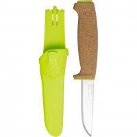 Нож с фиксированным лезвием Morakniv Floating Knife (S) Lime, сталь Sandvik 12C27, пробковая ручка купить в Смоленске