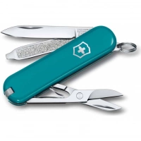 Нож Victorinox Classic SD Colors, Mountain Lake (0.6223.23G) бирюзовый, 7 функций 58мм купить в Смоленске