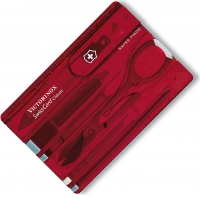 Швейцарская карта Victorinox SwissCard, сталь X45CrMoV15, рукоять ABS-Пластик, красный купить в Смоленске