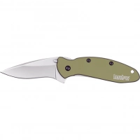 Складной полуавтоматический нож Kershaw Scallion Olive, сталь 420HC, рукоять алюминий купить в Смоленске