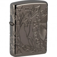 Зажигалка ZIPPO Armor® Wicca Design с покрытием Black Ice®, черная купить в Смоленске