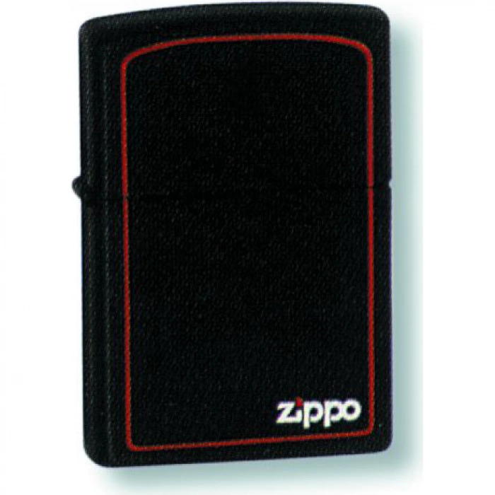 Зажигалка ZIPPO Classic с покрытием Black Matte, латунь/сталь, чёрная с лого, матовая, 36x12x56 мм