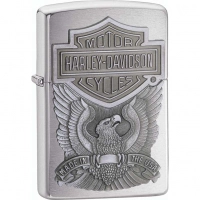 Зажигалка ZIPPO Harley-Davidson®, с покрытием Brushed Chrome, латунь/сталь, серебристая, 36x12x56 мм купить в Смоленске