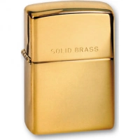 Зажигалка ZIPPO High Polish Brass, латунь, золотистый, глянцевая, 36х56х12 мм купить в Смоленске