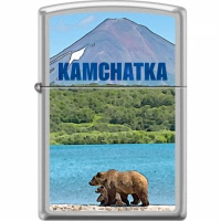 Зажигалка ZIPPO Камчатка с покрытием Satin Chrome™ купить в Смоленске