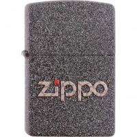 Зажигалка ZIPPO, латунь с покрытием Iron Stone™, серая с фирменным логотипом, матовая, 36x12x56 мм купить в Смоленске