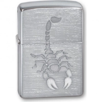 Зажигалка ZIPPO Scorpion Brushed Chrome, латунь с никеле-хром.покрыт., серебр., матов., 36х56х12 мм купить в Смоленске